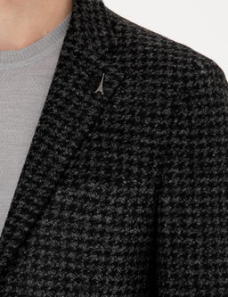 Спортивная куртка узкого кроя из смесовой шерсти антрацитового цвета - Cacharel фото 7