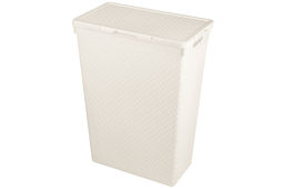 Корзина для белья 50 л 45*26*61,5 см Береста с крышкой (слоновая кость) (узкая) модель 5750026) - Elan gallery фото 3