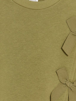 Bisiklet Yaka Fiyonklu K?z ?ocuk Kal?n Sweatshirt - Waikiki фото 2