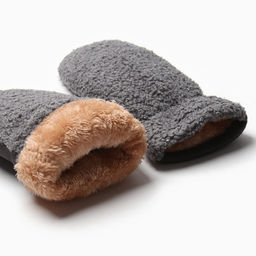 Варежки женские на иск.меху MINAKU 25 см серый  фото 3