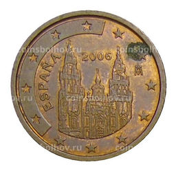 Монета 2 евроцента 2006 года Испания