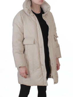 3062 BEIGE Куртка пуховая зимняя женская (утиный пух) - Fashion фото 8