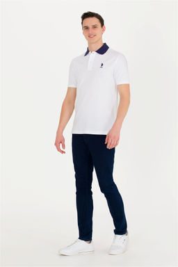 U. S. Polo Assn Мужская белая футболка с воротником-поло - U.s. polo assn фото 11