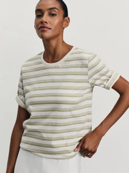 Футболка в полоску из хлопка / Zarina