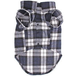 Кофта - рубашка фланелевая для мелких пород собак и кошек "BRO Style", цвет черный, р 3XL