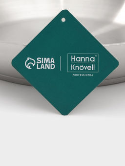 Сковорода Hanna Knövell, d=30 см, h=6 см, толщина стенки 0.6 мм, индукция, дно al+fe+al, нержавеющая сталь, серебристая