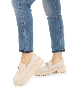 03-5926-2 BEIGE Лоферы женские (натуральная кожа) - Фабричный китай фото 2