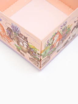 Цена за 3 шт. Коробка "Коты" 11,5х11,5х7 см, БК 270гр/м2