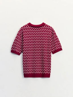 Джемпер поло из жаккарда ZR2605043305-70 / Zarina