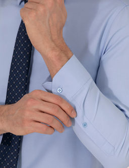 Koyu Mavi Slim Fit Oxford G_mlek