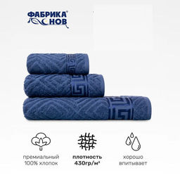 Полотенце махровое жаккардовое KT-0012М (греческий бордюр) 50*90 пл. 430 гр/м2