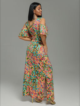 Ялта платье женское (леопард салатовый)