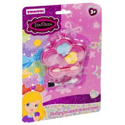 Набор детской декор., косметики Bondibon Eva Moda, CRD 10?1,5?20 см; тени для век -3шт.(3г) / апплик  фото 11