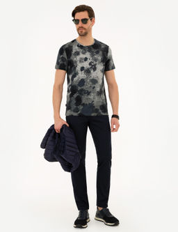 Lacivert Slim Fit Kanvas Pantolon - Pierre cardin фото 3