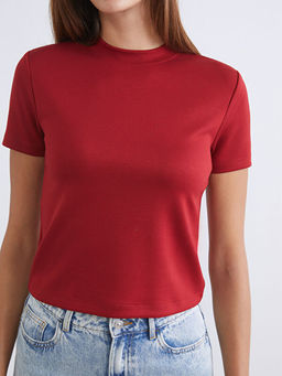 Bisiklet Yaka Kad?n Ti??rt