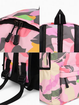 Рюкзак школьный на молнии, с карманами, с абстрактным рисунком, размер 30?13?42 см, с принтом, чёрный