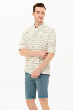 U. S. Polo Assn / Мужская зеленая рубашка с длинным рукавом - U.s. polo assn фото 20