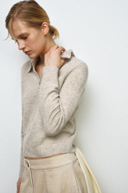 PLAIN 100% WOOL POLO SHIRT - Zara фото 2