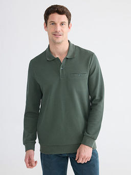 Polo Yaka Erkek Sweatshirt