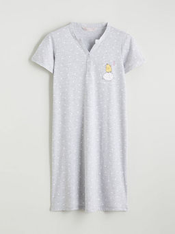 Ka??k Yaka Civciv Bask?l? Hamile Gecelik