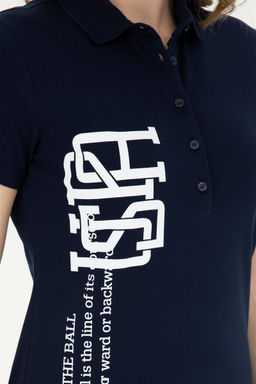 Женская темно-синяя футболка - U.s. polo assn фото 7