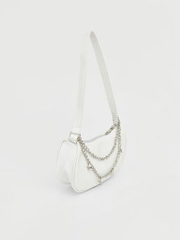 Deri G?r?n?ml? Zincir Detayl? K?z ?ocuk Omuz ?antas?