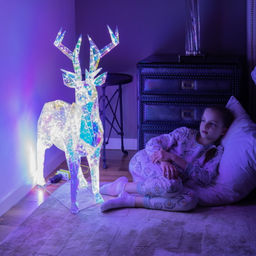 ULD-R501 220V DEER Светильник декоративный Олень. 500 светодиодов. Белый свет. Цвет корпуса радужный. TM Uniel - Volpe фото 4