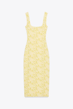STRETCH SQUARE NECK DRESS - Zara фото 14