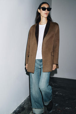 OVERSIZE WOOL BLEND BLAZER ZW COLLECTION