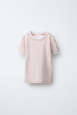CAMISETA DOBLE CON MODAL / Crudo