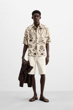 TEXTURED SHIRT WITH PRINT