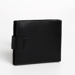 Портмоне мужское на магните, отдел для купюр, для карт, для монет, чёрное