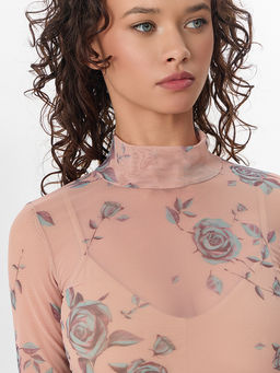 Джемпер женский бежевый из сетки - Mark formelle фото 4