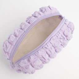 Косметичка на молнии женская, с подкладом, маленькая, лавандовая - Simaland фото 3