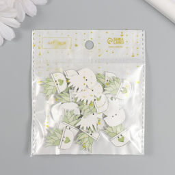 Цена за 2 шт. Пуговицы дерево для творчества 2 прокола «Суккулент в горшочке», набор 20 шт., 1.8×2.5 см