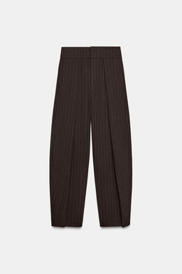 BALLOON TROUSERS WITH STRIPES AND PLEATS - Zara фото 10