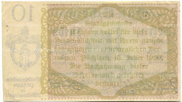Банкнота 10 геллеров 1920 года Австрия  Пёхларн (нотгельд)