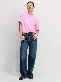 Базовая футболка оверсайз из хлопка / Zarina  фото 6