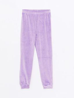 Bisiklet Yaka Basic Uzun Kollu Kadife K?z ?ocuk Pijama Tak?m? - Waikiki фото 3
