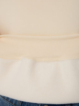 Худи женское бежевое из футера с начесом - Mark formelle фото 7