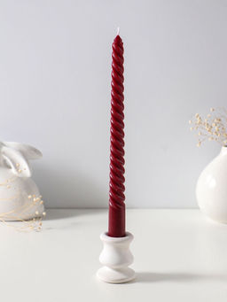 Цена за 3 шт. Свеча витая 25 см, 57 гр, 5 ч, цв. бордовый