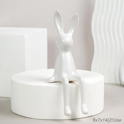 Статуэтка Кролик 21 см / HBC-101 /уп 30/белый - Галеонтрейд фото 2