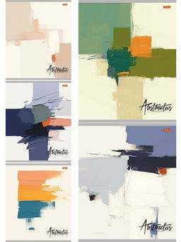 Цена за 5 шт. Тетрадь 48л. Remix ЭКОНОМ "Красочная абстракция -1" клетка (Т48-4856) типогр. бумага