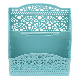 Домашняя мода Корзина пластмассовая для хранения Узоры 8х13,3см h13см, морской (Китай) фото 2