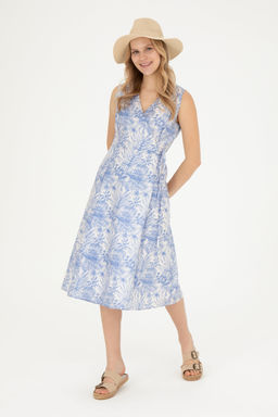Женское синее тканое платье - U.s. polo assn фото 11