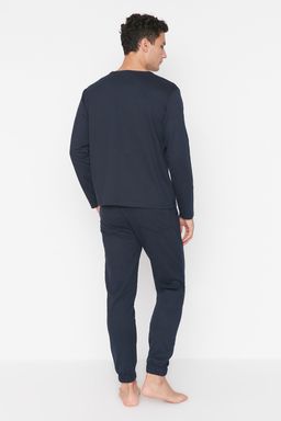 TRENDYOL MAN Gri Regular Fit Bask?l? Orme Pijama Tak?m? TMNAW22PT0754 - Trendyolmilla фото 5