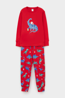 К 1541/насыщенно-красный,динозавры пижама д/дет яс - Crockid фото 2