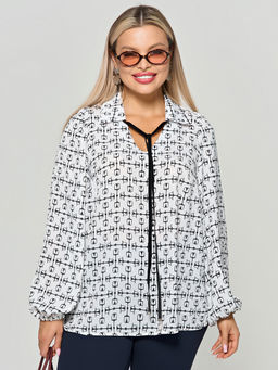 Блузка 0059-27п кремово-белый - Dora фото 61