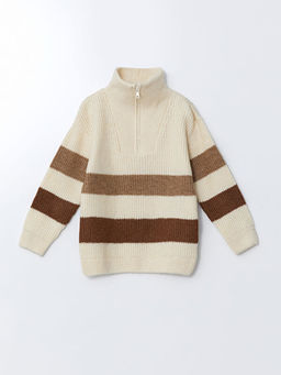 Dik Yaka Erkek ?ocuk Triko Kazak - Waikiki фото 3