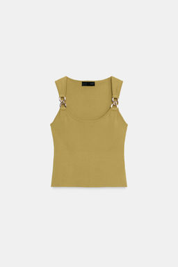 METAL DETAIL KNIT TOP - Zara фото 7